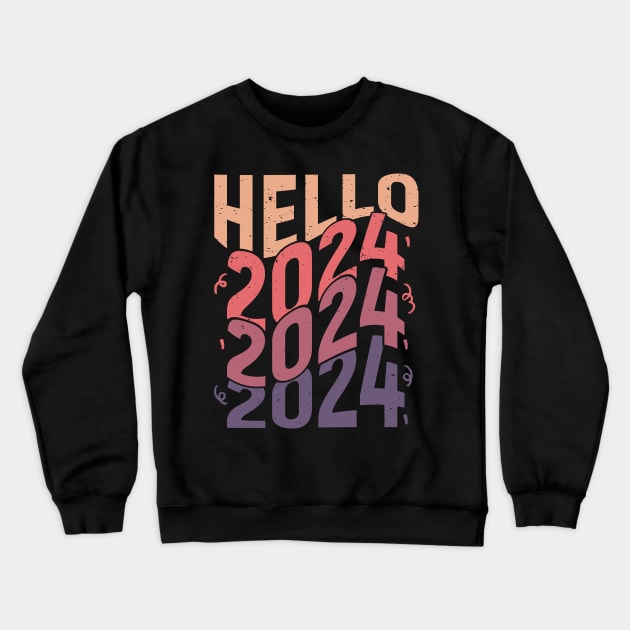 Hello 2024 Crewneck Sweatshirt by MZeeDesigns